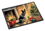 Australian Cattle Dog Cozy Christmas Doormat Front Door Mat Indoor Outdoor Rugs for Entryway, Non Slip Washable Low Pile, 24H X 36W