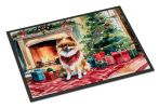 Pomeranian Cozy Christmas Doormat Front Door Mat Indoor Outdoor Rugs for Entryway, Non Slip Washable Low Pile, 24H X 36W