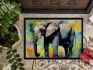 Elephant Doormat Front Door Mat Indoor Outdoor Rugs for Entryway, Non Slip Washable Low Pile, 24H X 36W