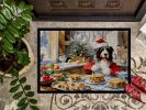 Bearded Collie Christmas Cookies Doormat Front Door Mat Indoor Outdoor Rugs for Entryway, Non Slip Washable Low Pile, 24H X 36W