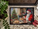 Cookies with Santa Claus Doormat Front Door Mat Indoor Outdoor Rugs for Entryway, Non Slip Washable Low Pile, 24H X 36W