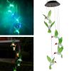 New LED Solar Wind Chime Lamp Hummingbird Wind Chime Lamp Pendant Wind Chime Decorative Lamp Color Changing Lamp Solar Lamp