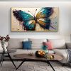 Handmade Oil Painting Original Textured Butterfly Oil Painting On Canvas Large Wall Art Abstract Colorful Animal Painting Custom Boho Wall Decor Home