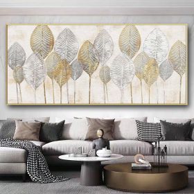 Handmade Oil Painting Abstract Gold Leaf Oil Painting On Canvas Original Modern Gold Foil Texture Acrylic Painting Living room Large Wall Art Home Dec (style: 01, size: 150x220cm)