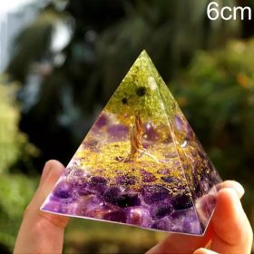 Natural Tiger Eye Orgonite Pyramid Heal Crystals Ball Energy Generator Reiki Chakra Multiplier Orgone Amethyst Meditation Stone (Color: 6cm4, Ships From: China)