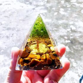 Natural Tiger Eye Orgonite Pyramid Heal Crystals Ball Energy Generator Reiki Chakra Multiplier Orgone Amethyst Meditation Stone (Color: 6cm5, Ships From: China)