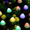 LED Solar Lights Outdoor Garden Waterproof Mushroom String Lawn Lamps Cute Fairy Light Landscape Lamp Path Yard Lawn Patio Decor