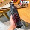 500ml Fashion Glass Water Bottle And Time Marker Creative Large Capacity Leakproof Drink Bottle Drop-Resistant Sport Outdoor