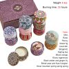 Chrstmas Gifts Vintage Scented Candles Set Flower Jar Candle Fragrance Soy Wax Natural Candle With Tin Can Wedding Birthday Home