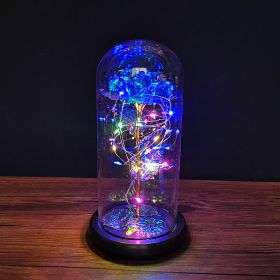 2023 LED Enchanted Galaxy Rose Eternal Rose Forever Rose In Glass Valentines Day Gift for Girlfriend Christmas Wedding Birthday (Color: Colorful Light2, Ships From: CN)