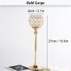 Crystal Candle Holder Pillar Gold/Silver Metal Tealight Candlestick Wedding Table Centerpiece Party Christmas Home Desktop Decor