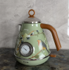 PS3013T   flower painted electric kettle 1.7L retro instrument type dial thermometer water heater 1850W electric kettle fast boiling without BPA