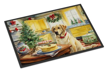 Labrador Retriever Christmas Cookies Doormat Front Door Mat Indoor Outdoor Rugs for Entryway, Non Slip Washable Low Pile, 24H X 36W (Default: Default)