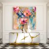 Hand Painted Oil Painting Abstract Flower Oil Painting on Canvas Large Wall Art Original Floral Wall Art Minimalist Art Gold Decor Custom Painting Liv