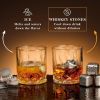 Stainless Steel Whiskey Glasses Stones Set