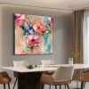 Hand Painted Oil Painting Abstract Flower Oil Painting on Canvas Large Wall Art Original Floral Wall Art Minimalist Art Gold Decor Custom Painting Liv