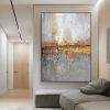 Hand Painted Oil Painting Large Abstract Painting Modern Abstract Painting Original Gold Textured Painting Bedroom Wall Art Abstract Painting Acrylic