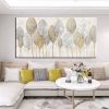 Handmade Oil Painting Abstract Gold Leaf Oil Painting On Canvas Original Modern Gold Foil Texture Acrylic Painting Living room Large Wall Art Home Dec