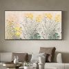 Handmade Oil Painting Abstract Daisy Flower Landscape Oil Painting On Canvas Large Original Modern Floral Textured Acrylic Painting Living Room Wall A